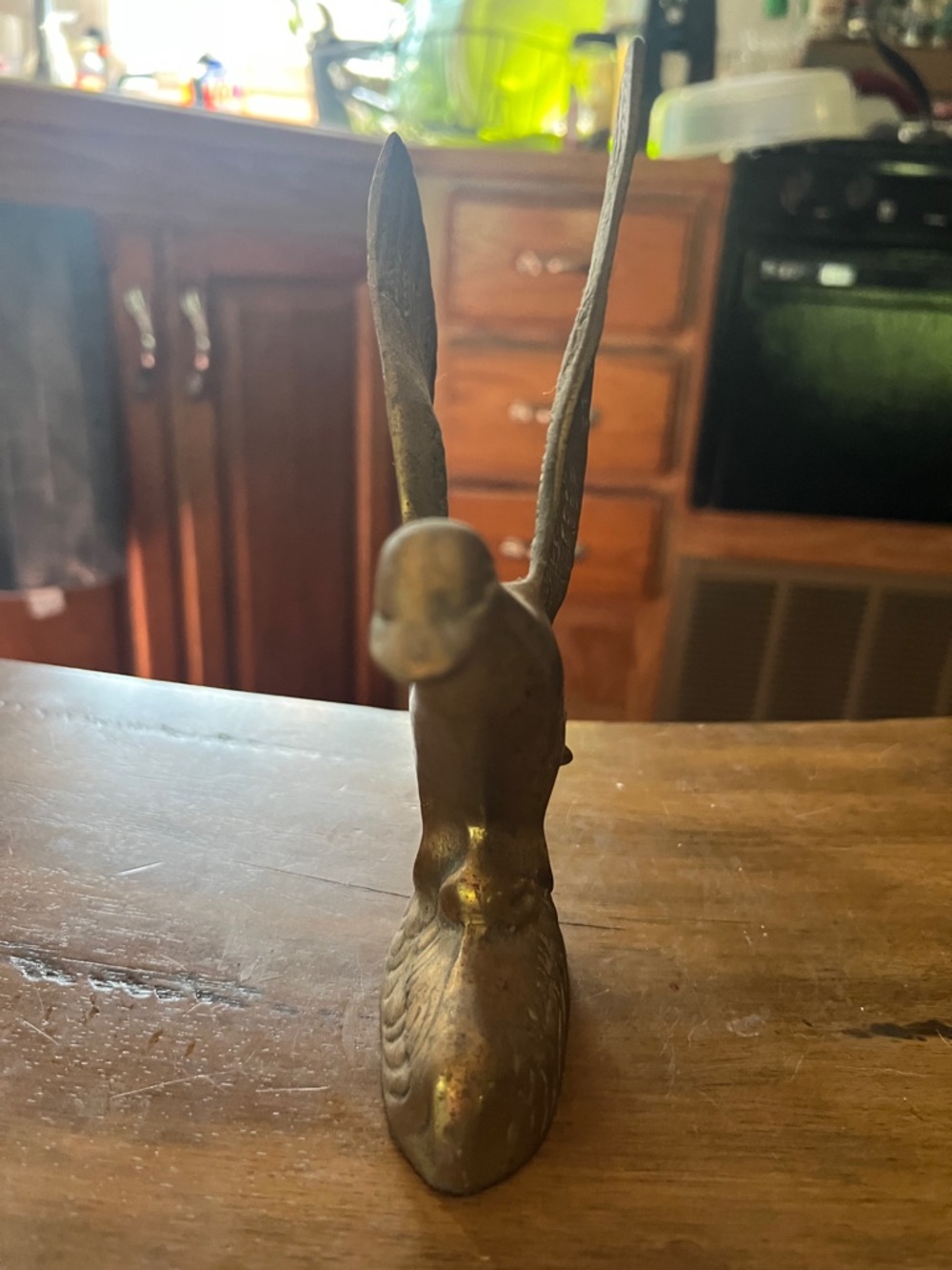 Vintage Brass Duck Sculpture - Decorative Home Art - Picture 4 of 7